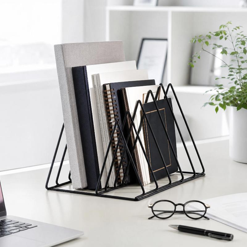 Magazine Holder Rack - Yeni 5/9 Bölmeli Depolama Rafı Üçgen