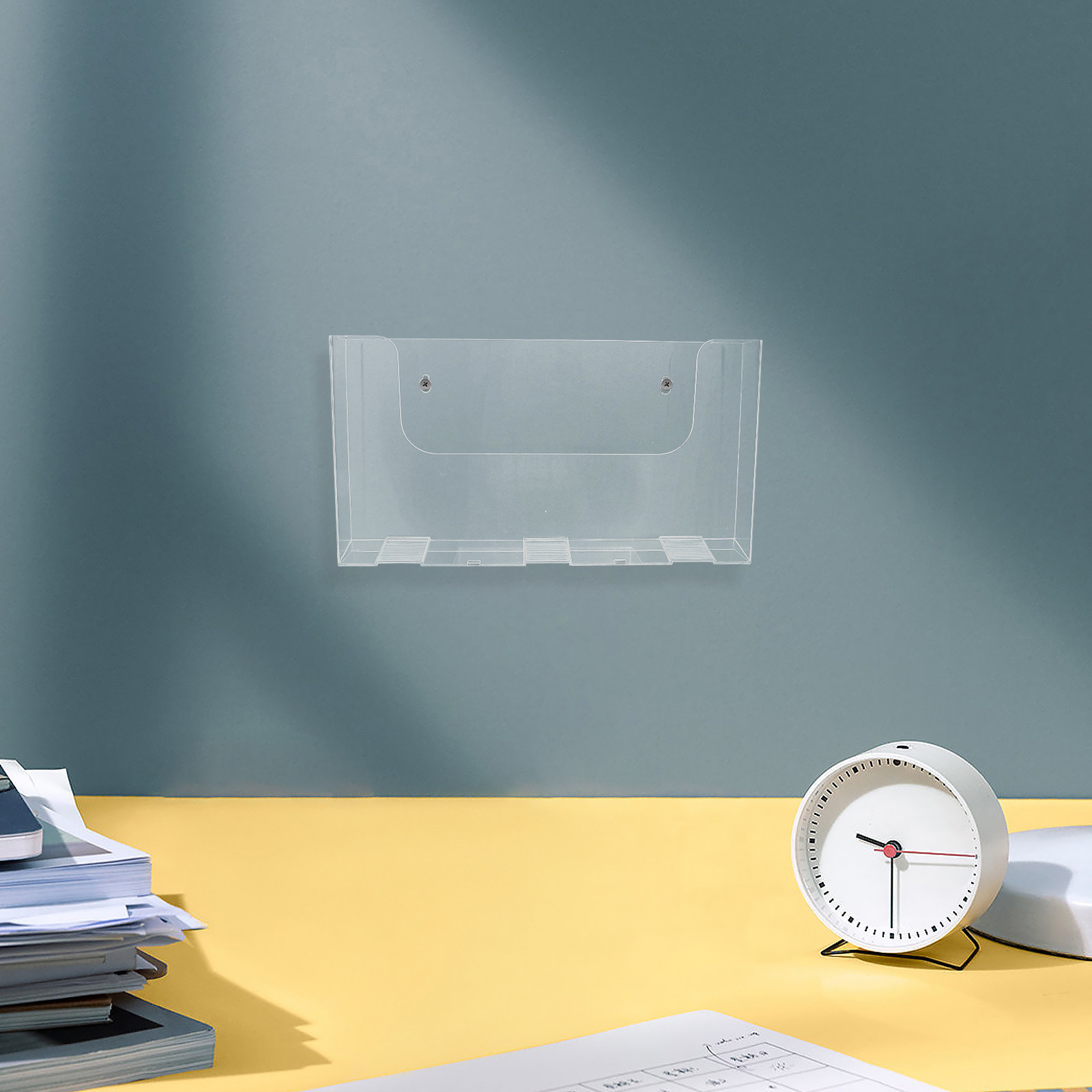 Magazine Holder Rack - 2 Adet Akrilik Duvar Dosya Tutucu,